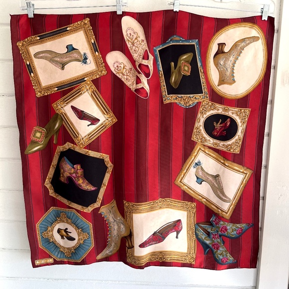 Vintage ECHO Large Silk Scarf Approx. 34" Square - Picture 1 of 6